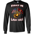 Veteran T-Shirt Under Armour Men's Freedom First In last Out  Flag American Tees Gift Shirts CustomCat