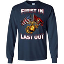 Veteran T-Shirt Under Armour Men's Freedom First In last Out  Flag American Tees Gift Shirts CustomCat