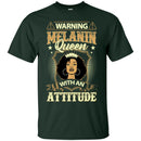 Warning Melanin Queen With An Attitude Funny T-shirts for Black Girls CustomCat
