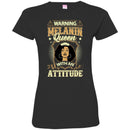 Warning Melanin Queen With An Attitude Funny T-shirts for Black Girls CustomCat