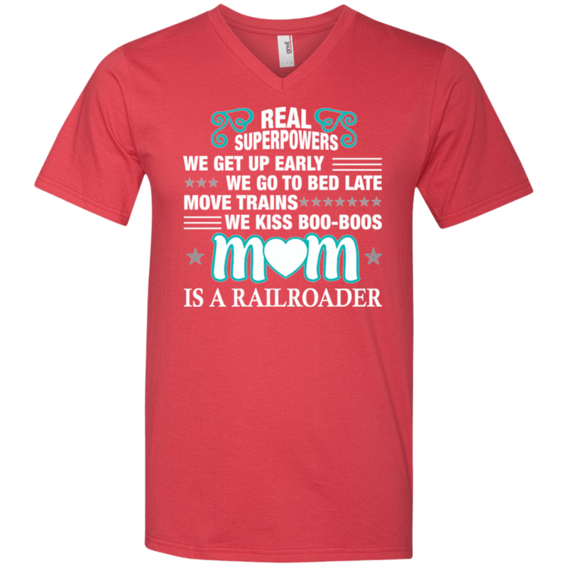We Kiss Boo-boos Mom Is A Railroader Funny T-shirts CustomCat