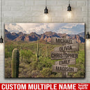 Weather In The Desert Multi Names Premium Canvas Crossroads Personalized Canvas Wall Art - Family Street Sign Family Name Art Canvas For Home Decor Family - CANLA75 - CustomCat