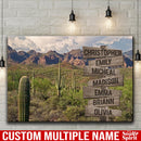 Weather In The Desert Multi Names Premium Canvas Crossroads Personalized Canvas Wall Art - Family Street Sign Family Name Art Canvas For Home Decor Family - CANLA75 - CustomCat