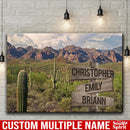 Weather In The Desert Multi Names Premium Canvas Crossroads Personalized Canvas Wall Art - Family Street Sign Family Name Art Canvas For Home Decor Family - CANLA75 - CustomCat