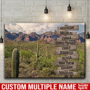 Weather In The Desert Multi Names Premium Canvas Crossroads Personalized Canvas Wall Art - Family Street Sign Family Name Art Canvas For Home Decor Family - CANLA75 - CustomCat