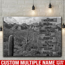 Weather In The Desert Multi Names Premium Canvas Crossroads Personalized Canvas Wall Art - Family Street Sign Family Name Art Canvas For Home Decor Family - CANLA75 - CustomCat