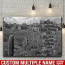 Weather In The Desert Multi Names Premium Canvas Crossroads Personalized Canvas Wall Art - Family Street Sign Family Name Art Canvas For Home Decor Family - CANLA75 - CustomCat