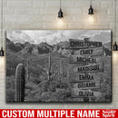 Weather In The Desert Multi Names Premium Canvas Crossroads Personalized Canvas Wall Art - Family Street Sign Family Name Art Canvas For Home Decor Family - CANLA75 - CustomCat