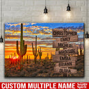 Weather In The Desert Multi Names Premium Canvas Crossroads Personalized Canvas Wall Art - Family Street Sign Family Name Art Canvas For Home Decor Family - CANLA75 - CustomCat