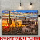 Weather In The Desert Multi Names Premium Canvas Crossroads Personalized Canvas Wall Art - Family Street Sign Family Name Art Canvas For Home Decor Family - CANLA75 - CustomCat