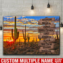 Weather In The Desert Multi Names Premium Canvas Crossroads Personalized Canvas Wall Art - Family Street Sign Family Name Art Canvas For Home Decor Family - CANLA75 - CustomCat