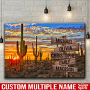 Weather In The Desert Multi Names Premium Canvas Crossroads Personalized Canvas Wall Art - Family Street Sign Family Name Art Canvas For Home Decor Family - CANLA75 - CustomCat