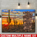 Weather In The Desert Multi Names Premium Canvas Crossroads Personalized Canvas Wall Art - Family Street Sign Family Name Art Canvas For Home Decor Family - CANLA75 - CustomCat