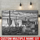 Weather In The Desert Multi Names Premium Canvas Crossroads Personalized Canvas Wall Art - Family Street Sign Family Name Art Canvas For Home Decor Family - CANLA75 - CustomCat