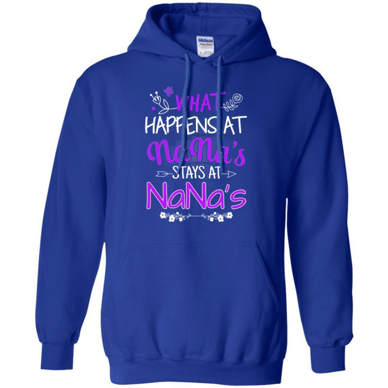 What Happens At Nana's Stays At Nana's Funny Gift T Shirt CustomCat