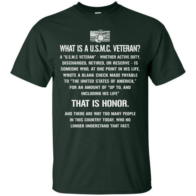 What Is A USMC Veteran T-shirts & Hoodie for Veteran's Day CustomCat