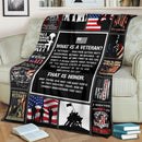 What Is A Veteran That Is Honor Fleece Blanket interestprint