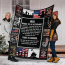 What Is A Veteran That Is Honor Fleece Blanket interestprint