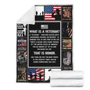 What Is A Veteran That Is Honor Fleece Blanket interestprint