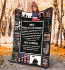 What Is A Veteran That Is Honor Fleece Blanket interestprint