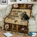 When I Needed A Hand I Found Your Paw Beautiful Miniature Schnauzer Fleece Blanket interestprint