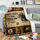 When I Needed A Hand I Found Your Paw Beautiful Miniature Schnauzer Fleece Blanket interestprint