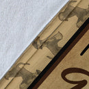 When I Needed A Hand I Found Your Paw Beautiful Miniature Schnauzer Fleece Blanket interestprint