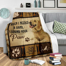 When I Needed A Hand I Found Your Paw Labrador Fleece Blanket interestprint
