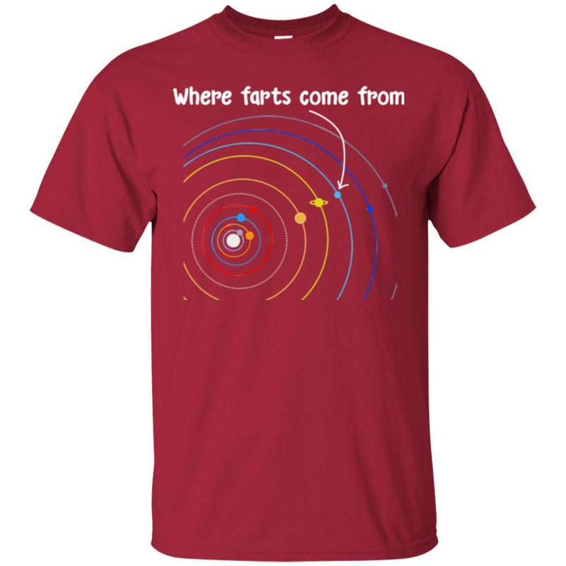 Where Farts Come From Galaxy Funny Gifts Science T Shirts CustomCat