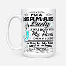 11oz White Mermaid Lady Coffee Mug