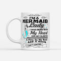 11oz White Mermaid Lady Coffee Mug