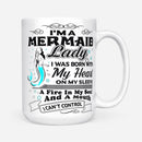 11oz White Mermaid Lady Coffee Mug