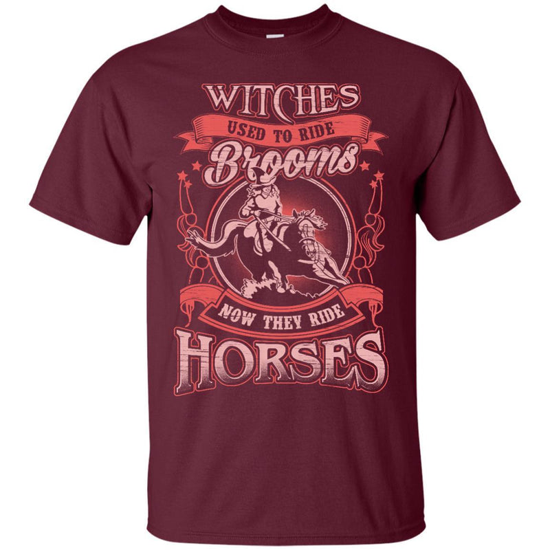 Wiches Ride Horses Tshirt For Halloween CustomCat