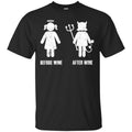 Wine T-Shirt CenturyTee Women's Before Wine After Wine Unicorn Shirts CustomCat