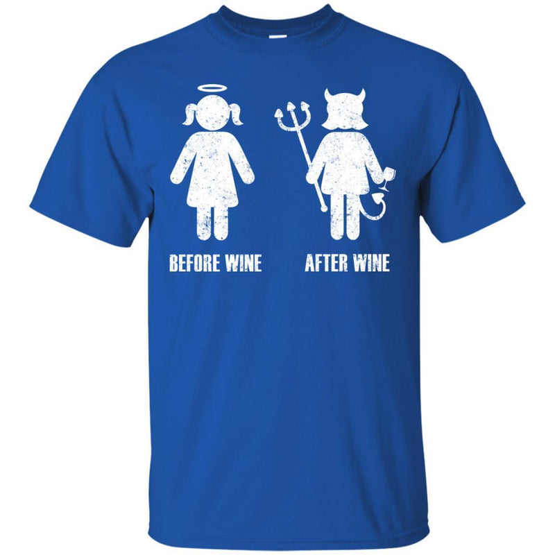 Wine T-Shirt CenturyTee Women's Before Wine After Wine Unicorn Shirts CustomCat