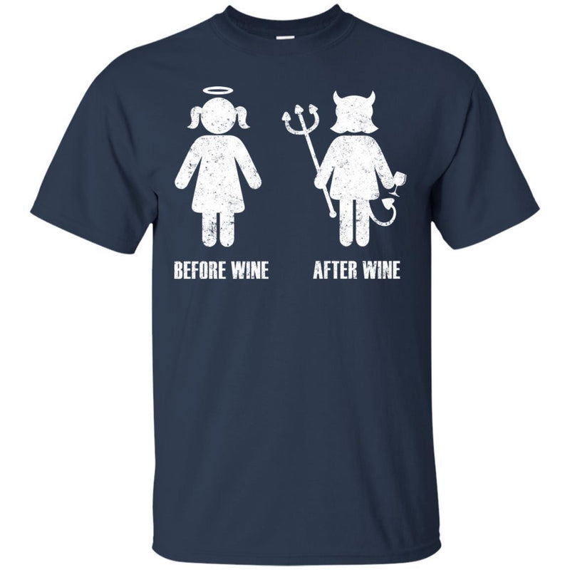 Wine T-Shirt CenturyTee Women's Before Wine After Wine Unicorn Shirts CustomCat