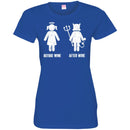 Wine T-Shirt CenturyTee Women's Before Wine After Wine Unicorn Shirts CustomCat