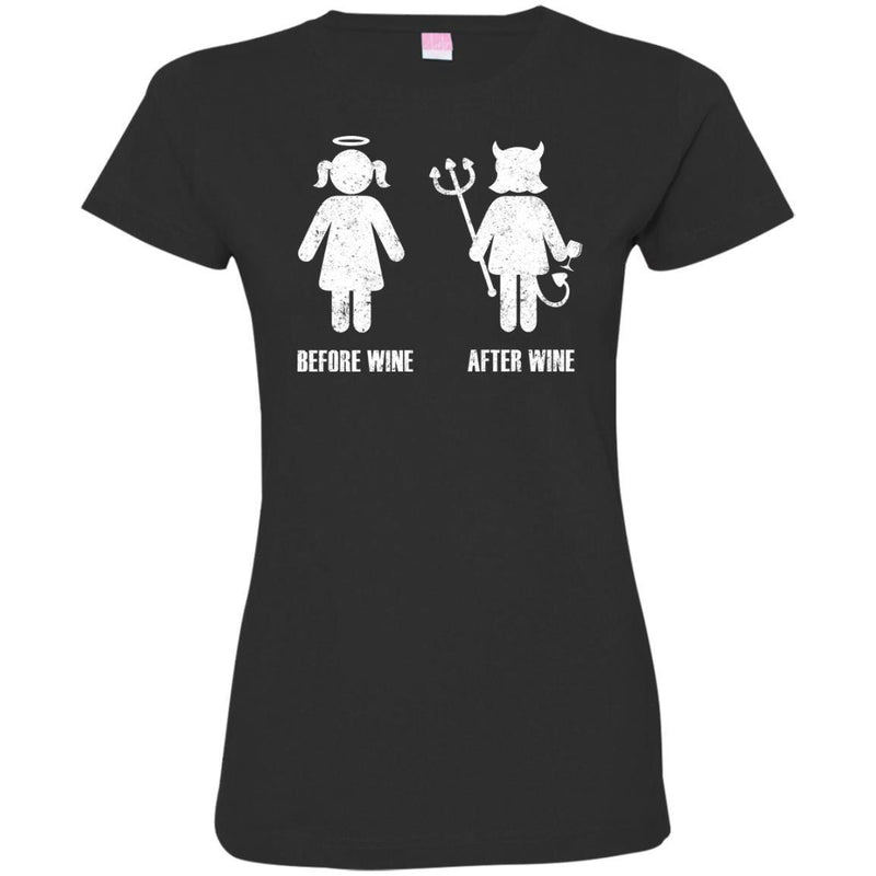 Wine T-Shirt CenturyTee Women's Before Wine After Wine Unicorn Shirts CustomCat