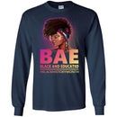 Womens BAE Black and Educated Black History Month T-Shirt CustomCat