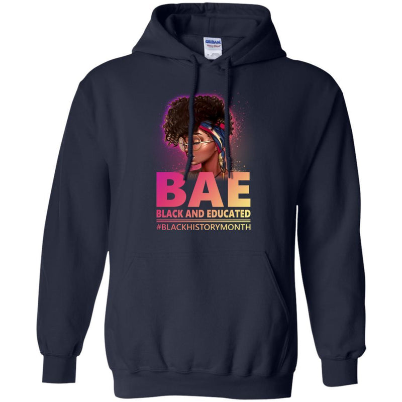 Womens BAE Black and Educated Black History Month T-Shirt CustomCat