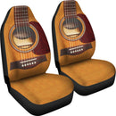 Wooden Guitar Car Seat Covers Set Of 2
