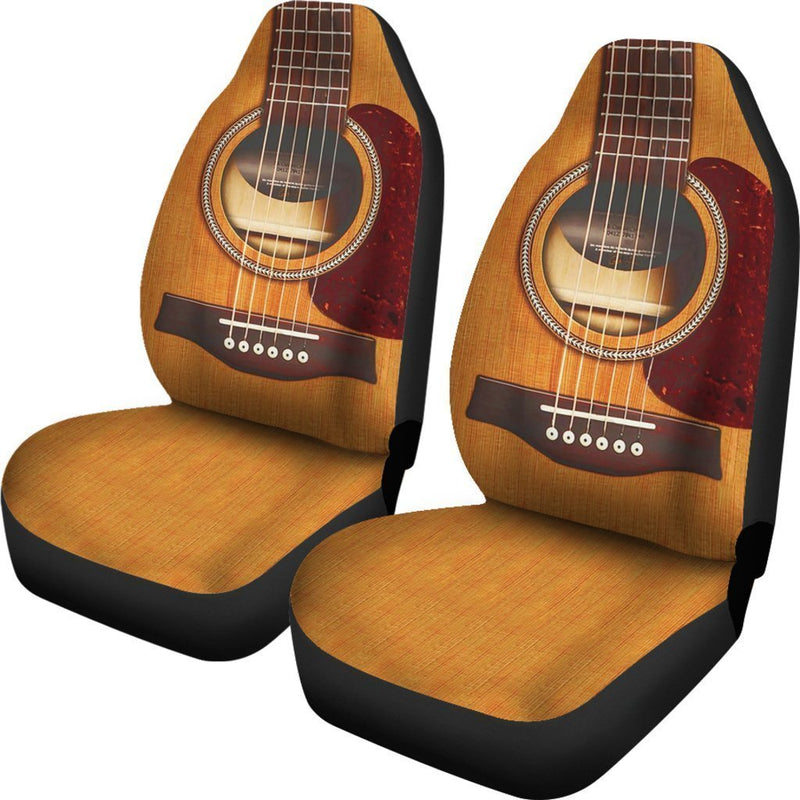 Wooden Guitar Car Seat Covers Set Of 2