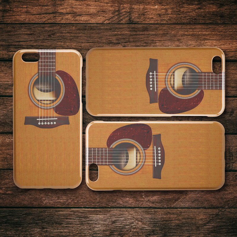 Wooden Guitar iPhone Case teelaunch