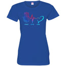 Yoga T-Shirt Peace Hope Love Harmsa Heartbeat Shirts CustomCat