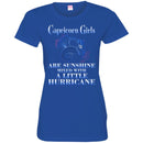 Zodiac T-Shirt Great Capricons Girls Are Sunshine Mixed With A Little Hurricane Tee Shirt CustomCat